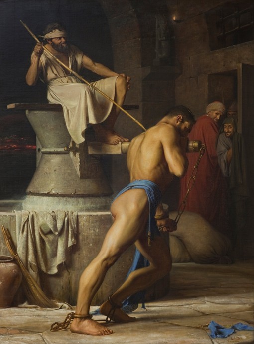Samson and the Philistines à Carl Bloch
