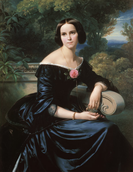 portrait de Sophie Eugenie femme de Mumm, née Lutteroth à Carl Ferdinand Sohn