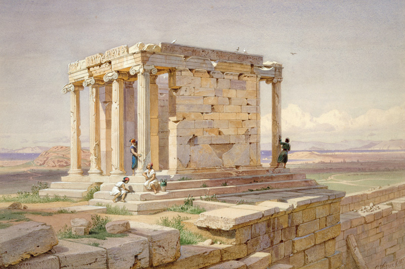 The Temple of Athena Nike. View from the North-East à Carl Friedr.Heinrich Werner