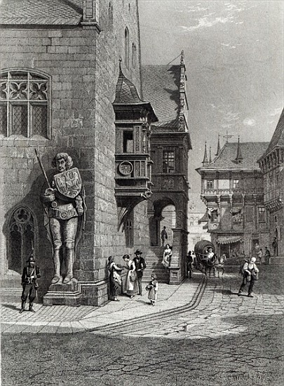 Town Hall, Halberstadt; engraved by E. Joubert, printed Cassell & Company Ltd à Carl Friedr.Heinrich Werner