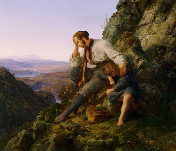 The Robber and His Child à Carl Friedrich Lessing