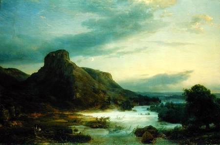 Mountains in an Evening Mist à Carl Friedrich Lessing