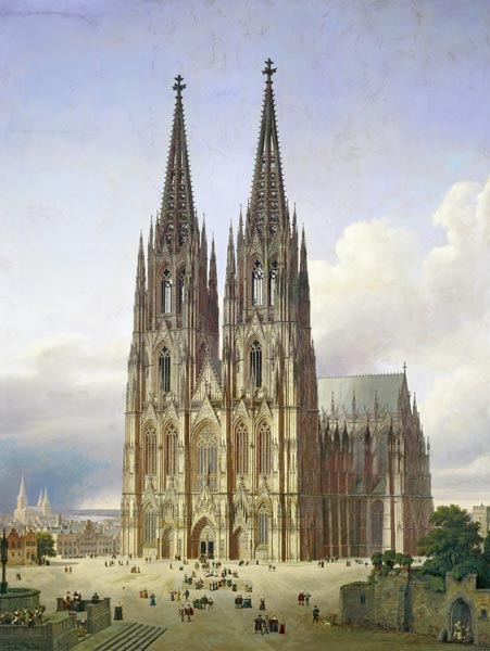 Vue idéale de la Cathédrale de Cologne à Carl Georg Hasenpflug