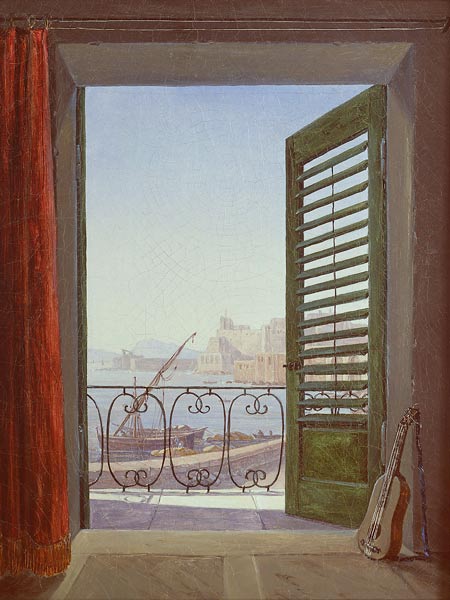 Balcony Room with a View of the Bay of Naples à Carl Gustav Carus