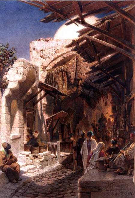 The Bazaar near the Damascus Gate in Jerusalem à Carl Haag