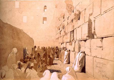 'Am Klageplatz der Juden', Wailing Wall at Jerusalem à Carl Haag
