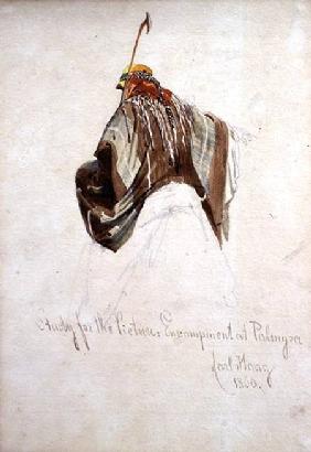Study for 'Encampment at Palmyra', top of figure on camel's back