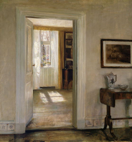 Interior with Garden à Carl Holsoe