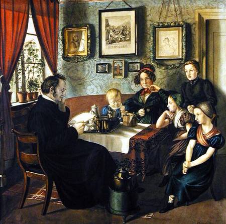 Pastor Johann Wilhelm Rautenberg and his Family à Carl Julius Milde