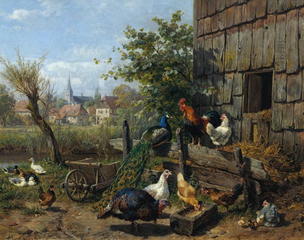 The Farmyard à Carl Jutz