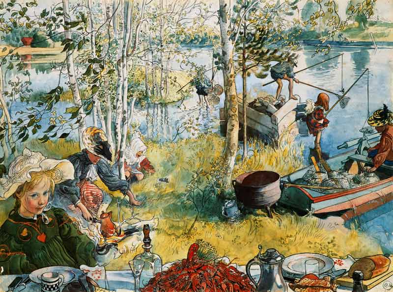 Crayfishing, from 'A Home' series à Carl Larsson