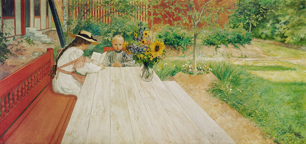 The First Lesson à Carl Larsson