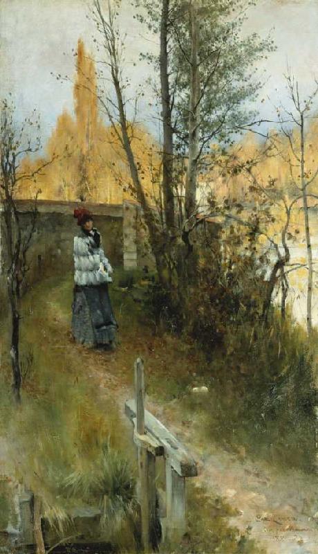 Herbst (Karin I Grez (Hostmotiv)) à Carl Larsson