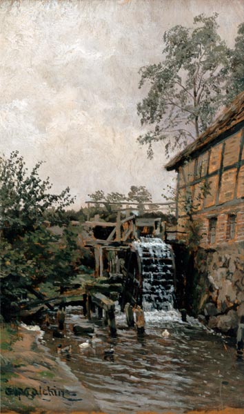 Moulin à eau à Langen-Bruetz. à Carl Malchin