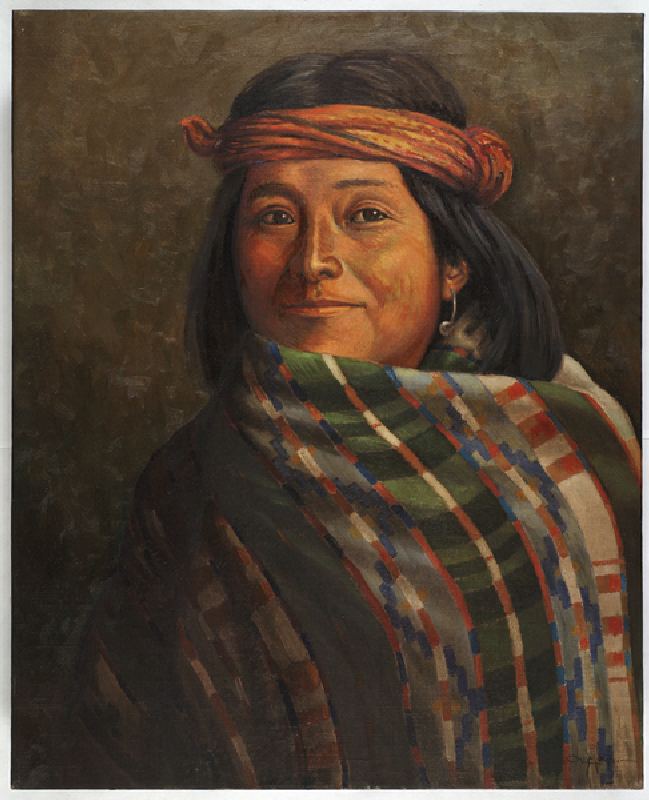 Kov-vai, San Filipi Pueblo (oil on canvas) à Carl Moon
