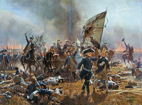 Friedrich the great at the battle of Zorndorf à Carl Röchling