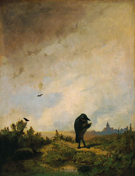 C.Spitzweg, Der Rabe à Carl Spitzweg