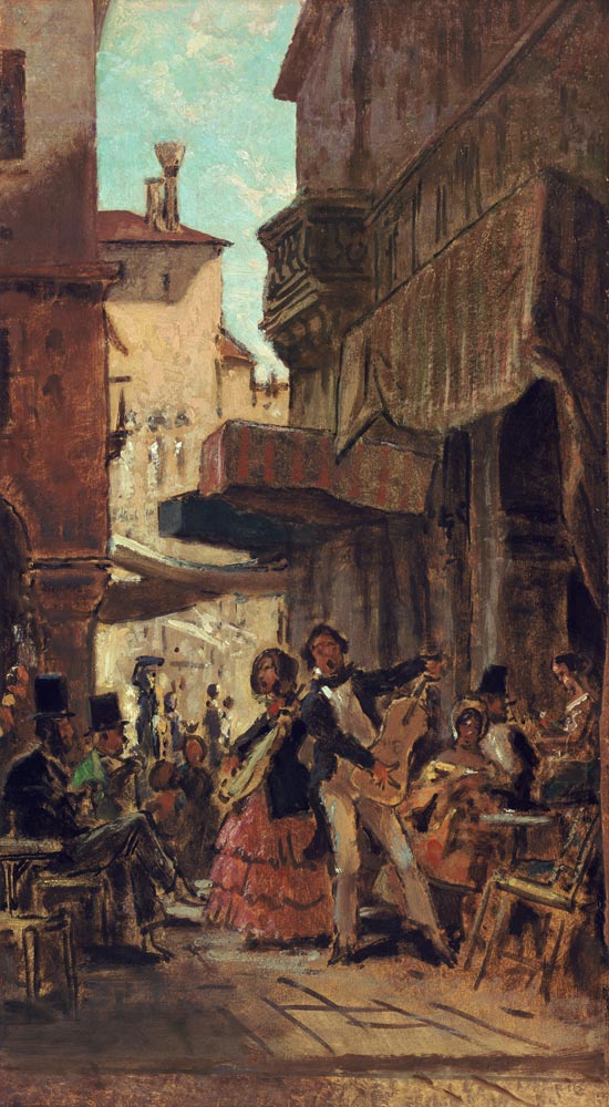 Spitzweg / Italian Street Singers / 1855 à Carl Spitzweg