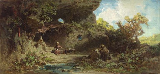 A Hermit in the Mountains à Carl Spitzweg