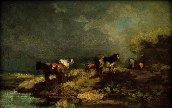 C.Spitzweg, Kühe in Landschaft à Carl Spitzweg
