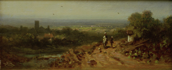 C.Spitzweg, Landschaft mit Reiter à Carl Spitzweg