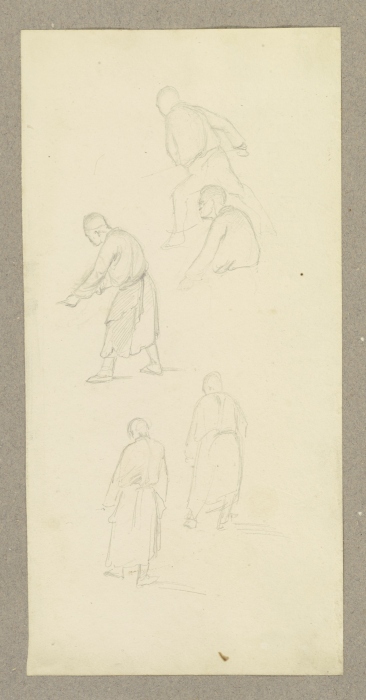 Arbeitende Gestalten, zumeist in Rückansicht (ein Schmied beim Ausschmieden der Luppe unter dem Vors à Carl Theodor Reiffenstein