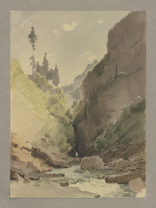 Mountain river à Carl Theodor Reiffenstein