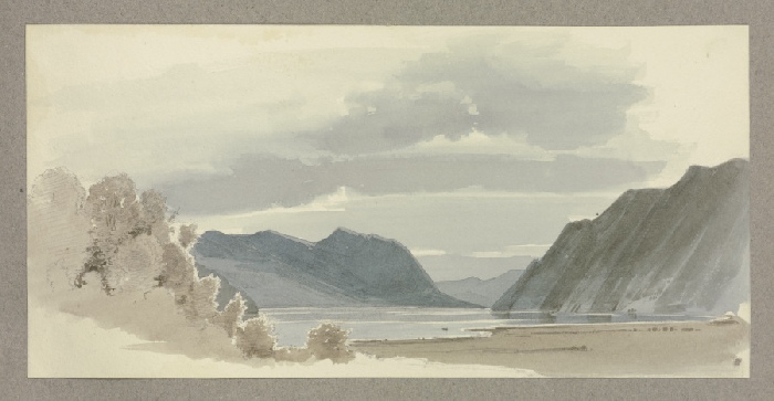 Gebirgslandschaft an einem See à Carl Theodor Reiffenstein