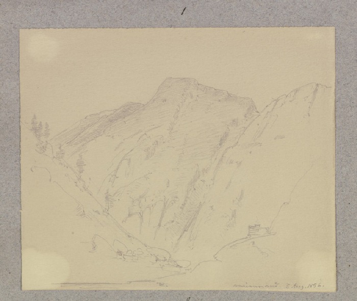Gebirgswand in den Alpen à Carl Theodor Reiffenstein