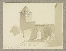 Hexenturm und Toranlage der Burg Windecken, nach einer Vorlage von 1824