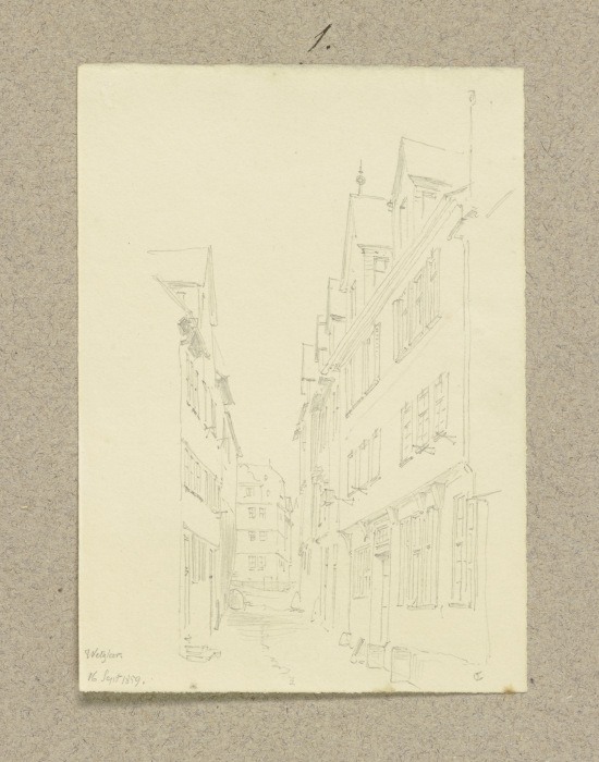 Street in Wetzlar à Carl Theodor Reiffenstein