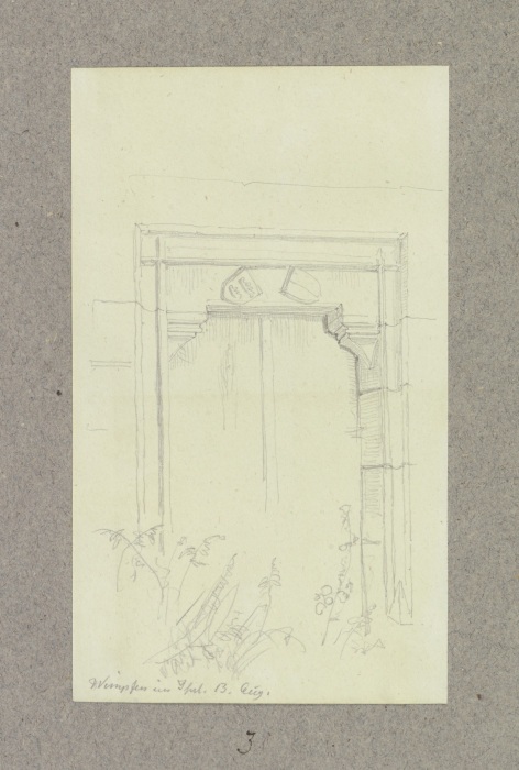 Tür mit zwei Wappen im Sturz, in Wimpfen à Carl Theodor Reiffenstein