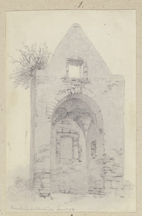 Verfallene Kapelle zu Ramstein à Carl Theodor Reiffenstein