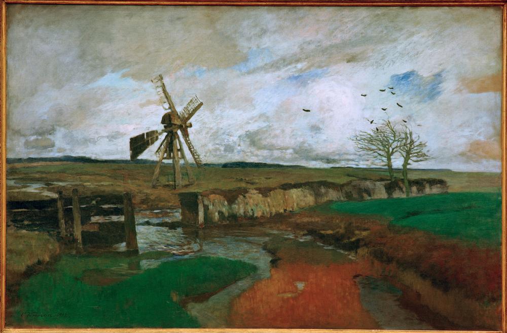 Landschaft mit Windmühle à Carl Vinnen