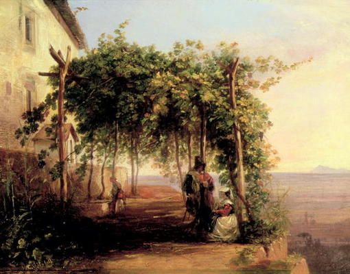Above the Gulf of Naples, c.1833 (oil on canvas) à Carl Wilhelm Götzloff