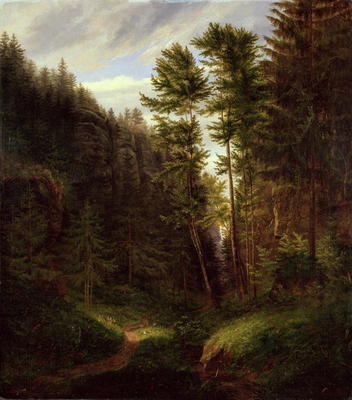 Clearing in the Uttenwald Region, 1820 (oil on canvas) à Carl Wilhelm Götzloff