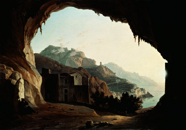 Grotto near Amalfi, c.1828 (oil on canvas) à Carl Wilhelm Götzloff