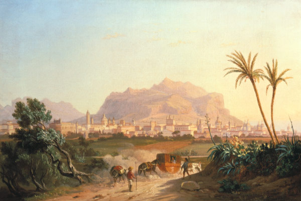 View of Palermo, c.1831 (oil on canvas) à Carl Wilhelm Götzloff