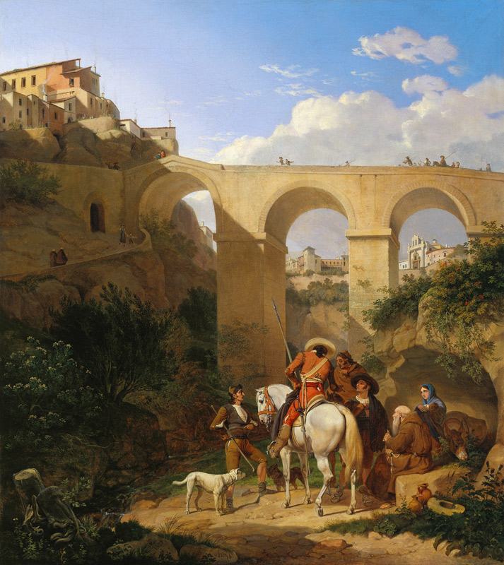 Le pont de Cuenca en Espagne à Carl Wilhelm von Heidick