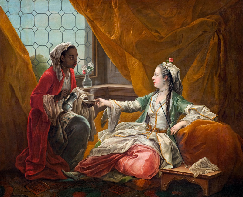 Sultana being offered coffee by a servant à Carle van Loo