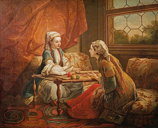 Madame de Pompadour in the role of fortuneteller à Carle van Loo