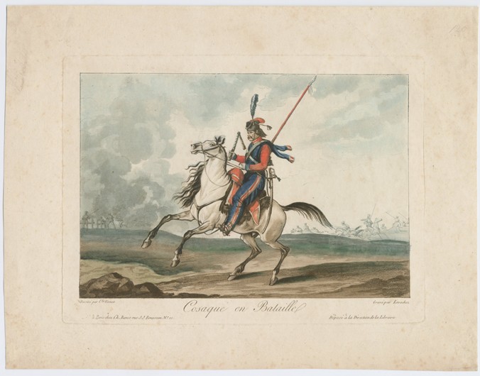 Cossack at the battle à Carle Vernet
