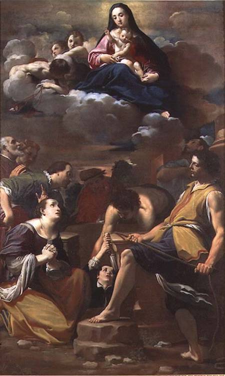 Miracle of the Virgin of Carmelo à Carlo Bononi