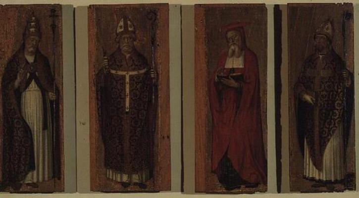 St. Gregory, St. Ambrose, St. Augustine, St. Jerome (polyptych) à Carlo Braccesco