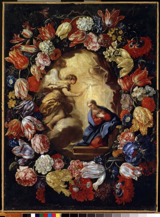 The Annunciation with flowers à Carlo Maratta