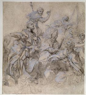 Sketch of a Fresco for the Santa Maria del Popolo Church in Rome