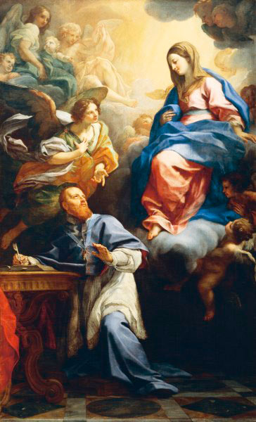 The Virgin with Child appearing to St Francis de Sales à Carlo Maratta ou Maratti