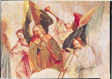 Musical Angels, detail from The Assumption of the Virgin à Carlos
