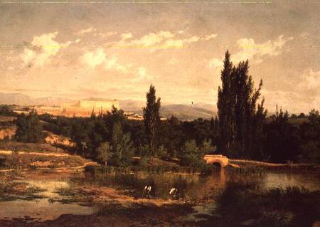 Countryside with a River, Manzanares à Carlos Haes