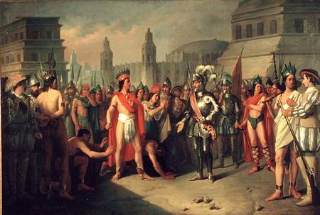 The Imprisonment of Guatimocin by the Troops of Hernan Cortes à Carlos Maria Esquivel